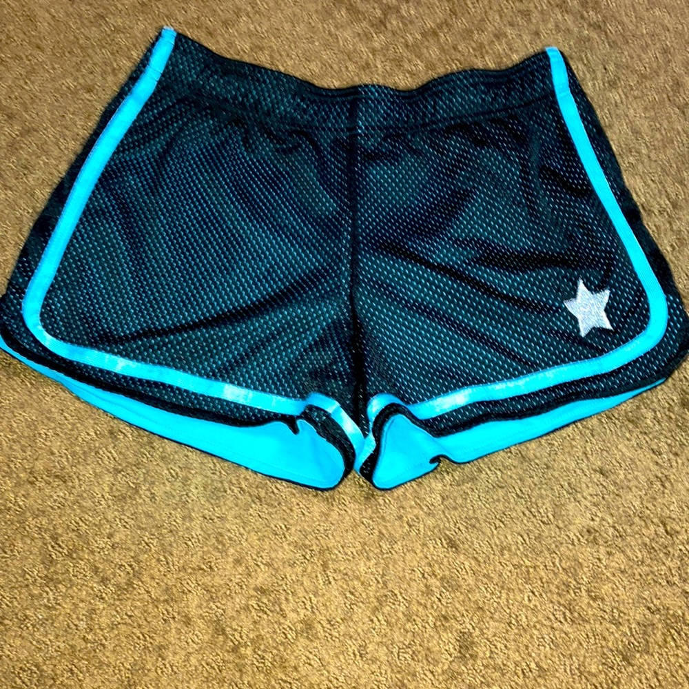 Derek heart Girl - 14 black & aqua blue shorts in EUC